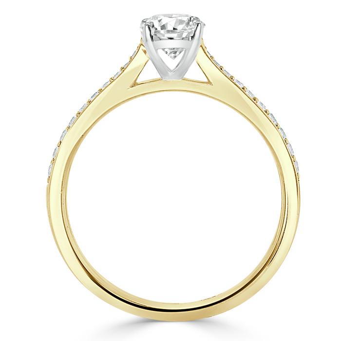 1.00ct  Oval Cut Moissanite Engagement Ring, Classic Style,  Available in White Gold, Platinum, Rose Gold or Yellow Gold