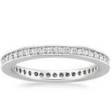 1.50ct Moissanite Wedding Band Set, Full Eternity Rings x3,  Available in White Gold, Yellow Gold, Rose Gold or Platinum