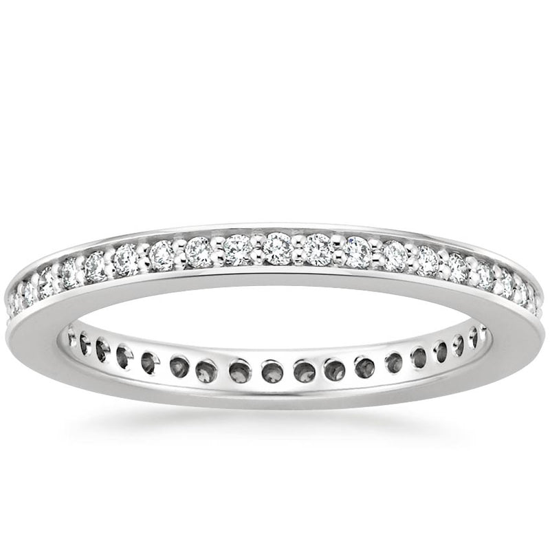 1.50ct Moissanite Wedding Band Set, Full Eternity Rings x3,  Available in White Gold, Yellow Gold, Rose Gold or Platinum