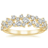 0.65ct Moissanite Wedding Band, Delicate Half Eternity Ring, Available in White Gold, Yellow Gold, Rose Gold  or Platinum