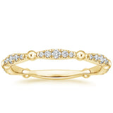 0.45ct Moissanite Wedding Band, Delicate Full Eternity Ring, Available in White Gold, Yellow Gold, Rose Gold  or Platinum