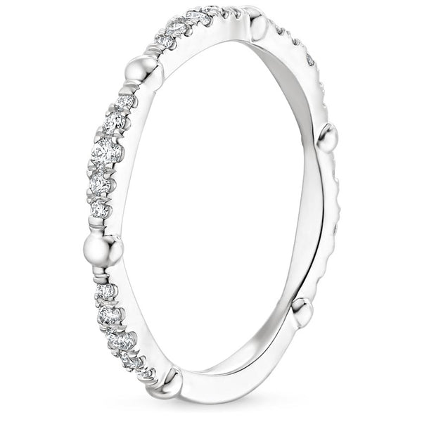 0.45ct Moissanite Wedding Band, Delicate Full Eternity Ring, Available in White Gold, Yellow Gold, Rose Gold  or Platinum