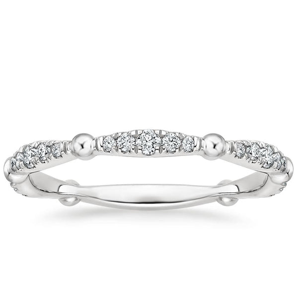 0.45ct Moissanite Wedding Band, Delicate Full Eternity Ring, Available in White Gold, Yellow Gold, Rose Gold  or Platinum