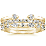 0.65ct Moissanite Wedding Band Set, Half Eternity Rings,  Available in White Gold, Yellow Gold, Rose Gold  or Platinum