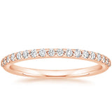 0.65ct Moissanite Wedding Band Set, Half Eternity Rings,  Available in White Gold, Yellow Gold, Rose Gold  or Platinum