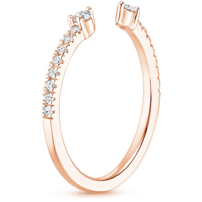 0.18ct Moissanite Wedding Band, Delicate Half Eternity Ring, Available in White Gold, Yellow Gold, Rose Gold  or Platinum