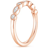 0.26ct Vintage Moissanite Wedding Band, Delicate Half Eternity Ring, Available in White Gold, Yellow Gold, Rose Gold  or Platinum