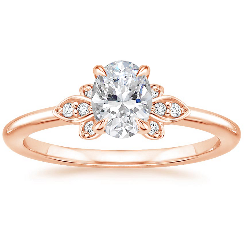 1.35ct Vintage Oval Cut Moissanite  Engagement Ring,  Available in White Gold, Platinum, Rose Gold or Yellow Gold