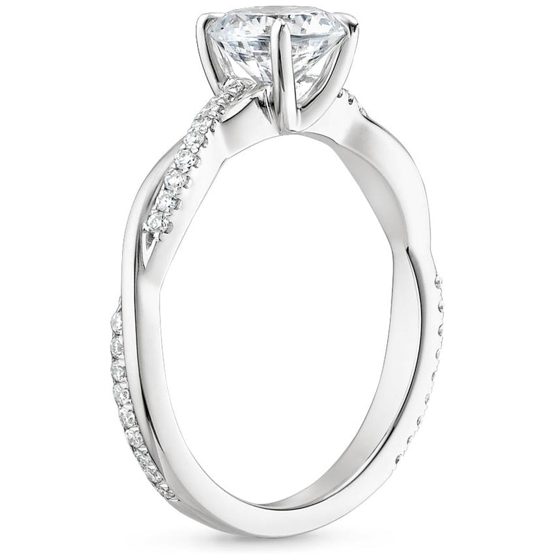 1.00ct  Oval Cut Moissanite Engagement Ring, Classic Style,  Available in White Gold, Platinum, Rose Gold or Yellow Gold