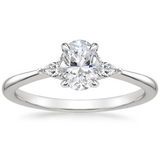1.00ct Vintage Oval Cut Moissanite  Engagement Rin,  Available in White Gold, Platinum, Rose Gold or Yellow Gold
