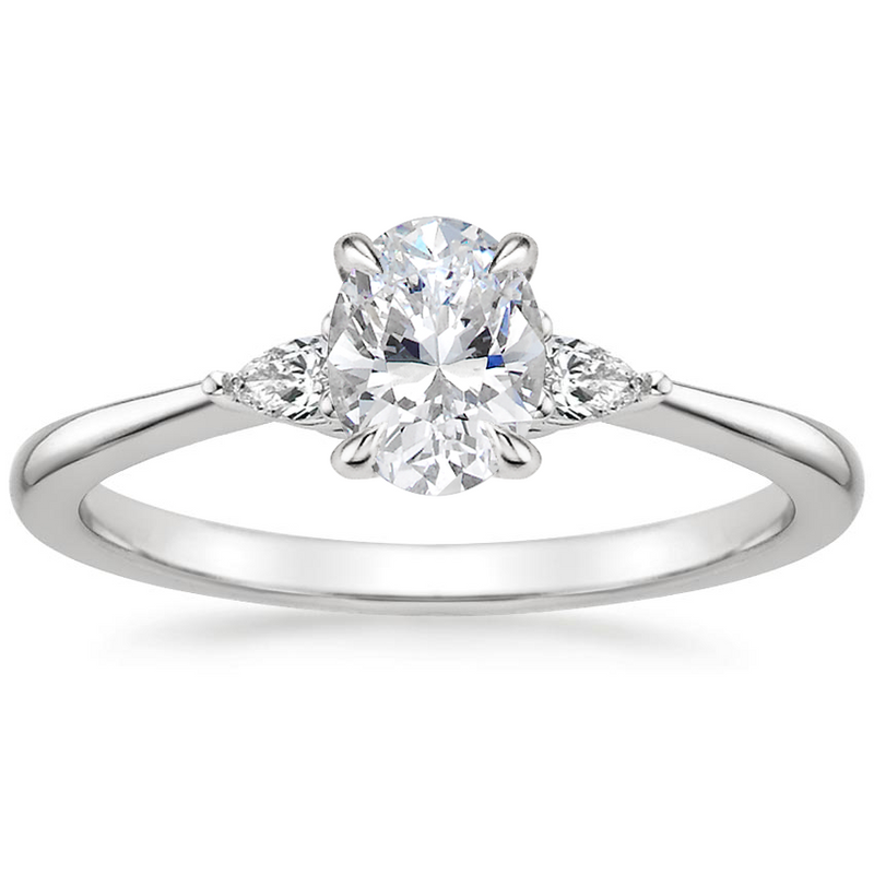 1.00ct Vintage Oval Cut Moissanite  Engagement Rin,  Available in White Gold, Platinum, Rose Gold or Yellow Gold