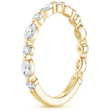 Copy of 0.25ct Vintage Moissanite Wedding Band, Delicate Half Eternity Ring, Available in White Gold, Yellow Gold, Rose Gold  or Platinum