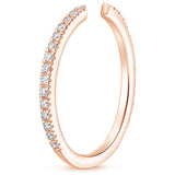 0.15ct Moissanite Wedding Band, Delicate Half Eternity Ring, Available in White Gold, Yellow Gold, Rose Gold  or Platinum