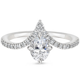 1.25ct Oval Cut Moissanite Chevron  Engagement Ring,  Available in White Gold, Platinum, Rose Gold or Yellow Gold