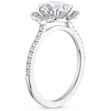 1.50ct Vintage Oval Cut Moissanite Halo Engagement Ring,  Available in White Gold, Platinum, Rose Gold or Yellow Gold