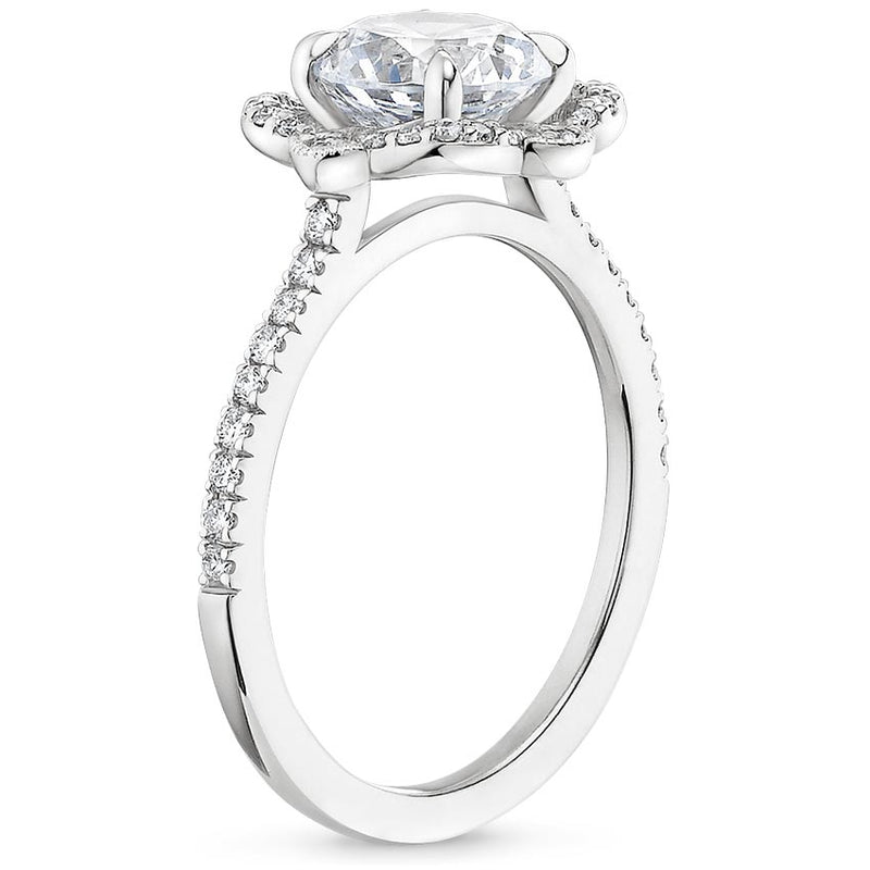 1.50ct Vintage Oval Cut Moissanite Halo Engagement Ring,  Available in White Gold, Platinum, Rose Gold or Yellow Gold