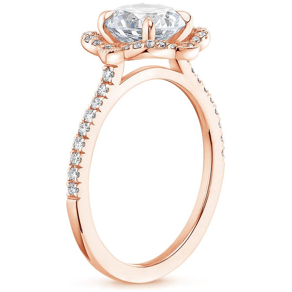 1.50ct Vintage Oval Cut Moissanite Halo Engagement Ring,  Available in White Gold, Platinum, Rose Gold or Yellow Gold