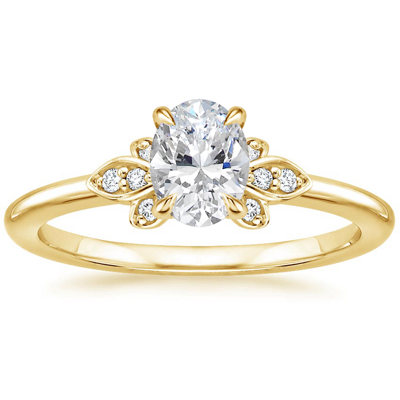 1.35ct Vintage Oval Cut Moissanite  Engagement Ring,  Available in White Gold, Platinum, Rose Gold or Yellow Gold