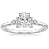 1.35ct Vintage Oval Cut Moissanite  Engagement Ring,  Available in White Gold, Platinum, Rose Gold or Yellow Gold