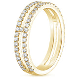 0.45ct Moissanite Wedding Band, Delicate Half Eternity Ring, Available in White Gold, Yellow Gold, Rose Gold  or Platinum