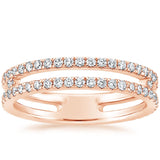 0.45ct Moissanite Wedding Band, Delicate Half Eternity Ring, Available in White Gold, Yellow Gold, Rose Gold  or Platinum