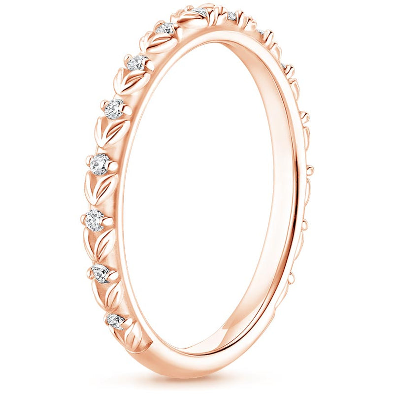 0.18ct Moissanite Wedding Band, Delicate Half Eternity Ring, Available in White Gold, Yellow Gold, Rose Gold  or Platinum
