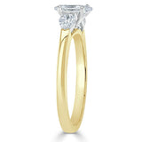 1.30ct  Oval Cut Moissanite 3 stone Engagement Ring,  Available in White Gold, Platinum, Rose Gold or Yellow Gold