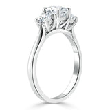1.25ct  Princess Cut Moissanite 3 stone Engagement Ring,  Available in White Gold, Platinum, Rose Gold or Yellow Gold