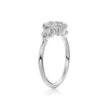 Vintage Oval Cut Floral Moissanite Engagement Ring