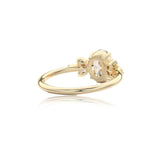 Vintage Oval Cut Floral Moissanite Engagement Ring