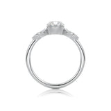 Vintage Oval Cut Floral Moissanite Engagement Ring