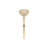 Vintage Oval Cut Floral Moissanite Engagement Ring