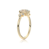 Vintage Oval Cut Floral Moissanite Engagement Ring