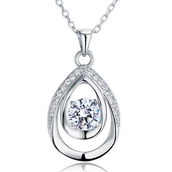 1.00ct Bridesmaid Pendant, Diamond Bridesmaid Necklace, 925 Silver