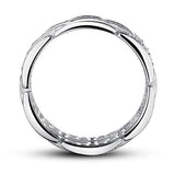 0.70ct Contemporary Full Eternity Thick Band, 925 Sterling Silver