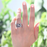 0.70ct Contemporary Full Eternity Thick Band, 925 Sterling Silver