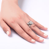 0.70ct Contemporary Full Eternity Thick Band, 925 Sterling Silver