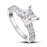 1.50ct Vintage Princess Cut Diamond  Engagement Ring, 925 Silver
