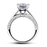 1.50ct Vintage Princess Cut Diamond  Engagement Ring, 925 Silver