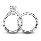 1.00ct Round Brilliant Cut Diamond Bridal Ring Set