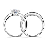 1.00ct Classic Princess Cut Diamond, Bridal Ring Set