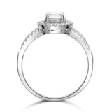 1.50ct Oval Cut Diamond Engagement Ring, 925 Sterling Silver