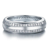 0.80ct Daimond Eternity Ring, 6.00mm Wide, 925 Sterling Silver