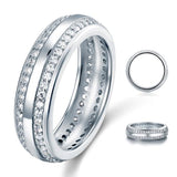 0.80ct Daimond Eternity Ring, 6.00mm Wide, 925 Sterling Silver