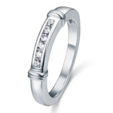0.18ct Daimond Eternity Ring, 3.5mm Wide, 925 Sterling Silver