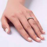 0.18ct Daimond Eternity Ring, 3.5mm Wide, 925 Sterling Silver