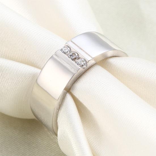 0.12ct Men's Contemporary Wedding Band Set In Solid Sterling Silver 925