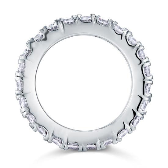 4.25ct Oval Cut Diamond Full Eternity Ring, 925 Sterling Silver
