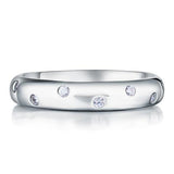 0.15ct Contemporary Full Eternity Ring, Wedding Band, 925 Silver