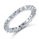 2.25ct Daimond Eternity Ring, 3.00mm Round Cut, 925 Sterling Silver